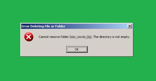 cannot remove directory not empty